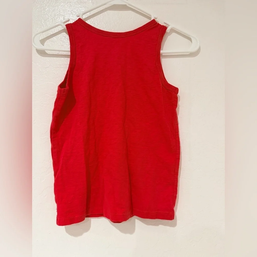 GAP Kids Red Tank Top Organically Grown Cotton Size S (6-7)